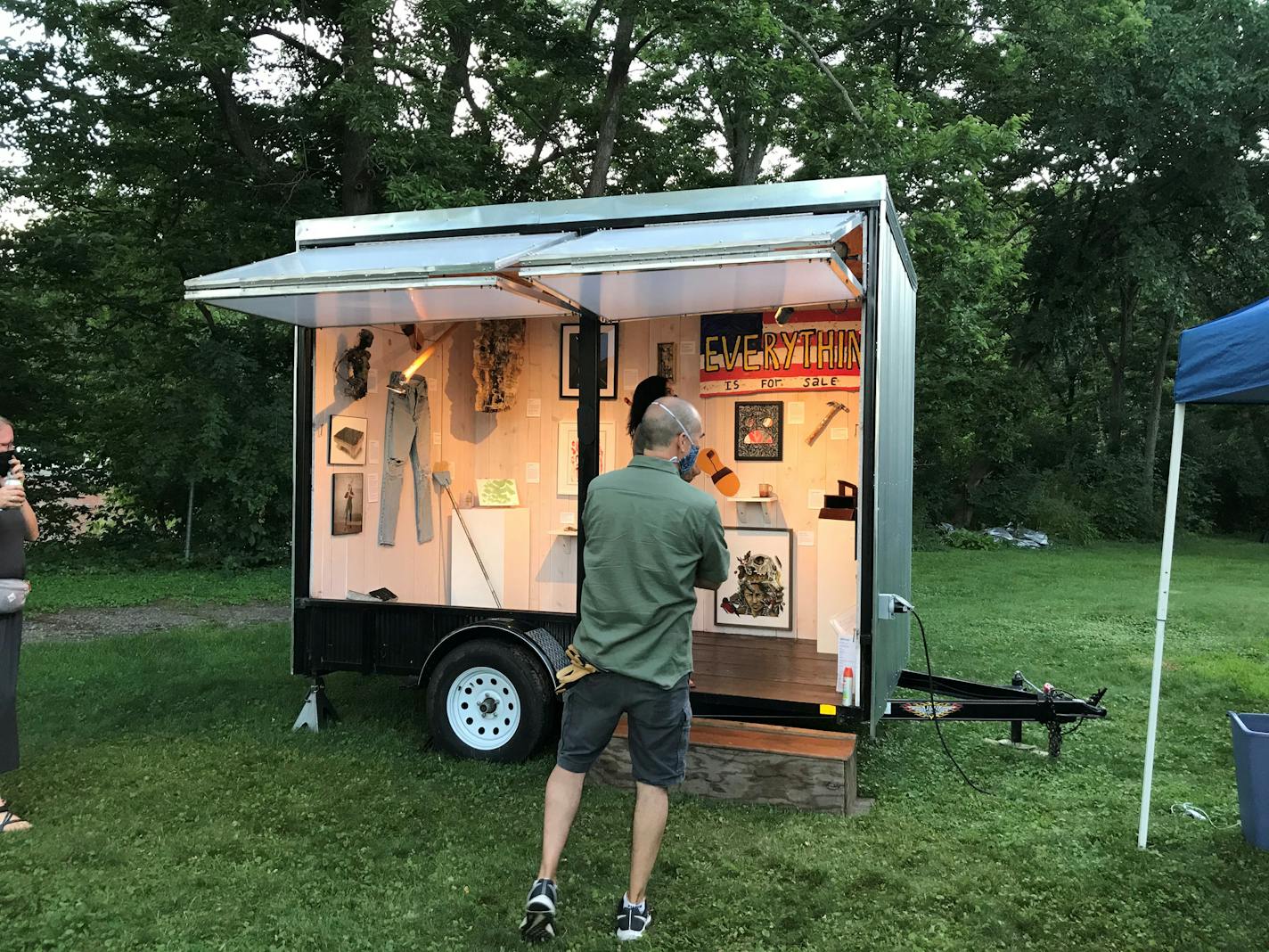 Visitors at the Mobile Art Gallery opening in Stillwater Photo by Alicia Eler, Star Tribune