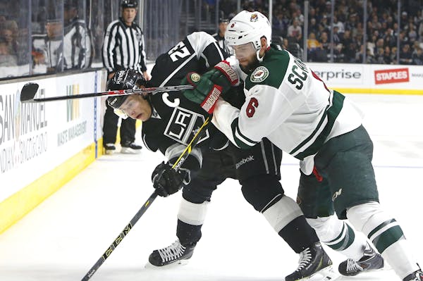Wild defenseman Marco Scandella (right) was disappointed by a two-game suspension for his head shot on the Islanders' Brock Nelson, but said he respec