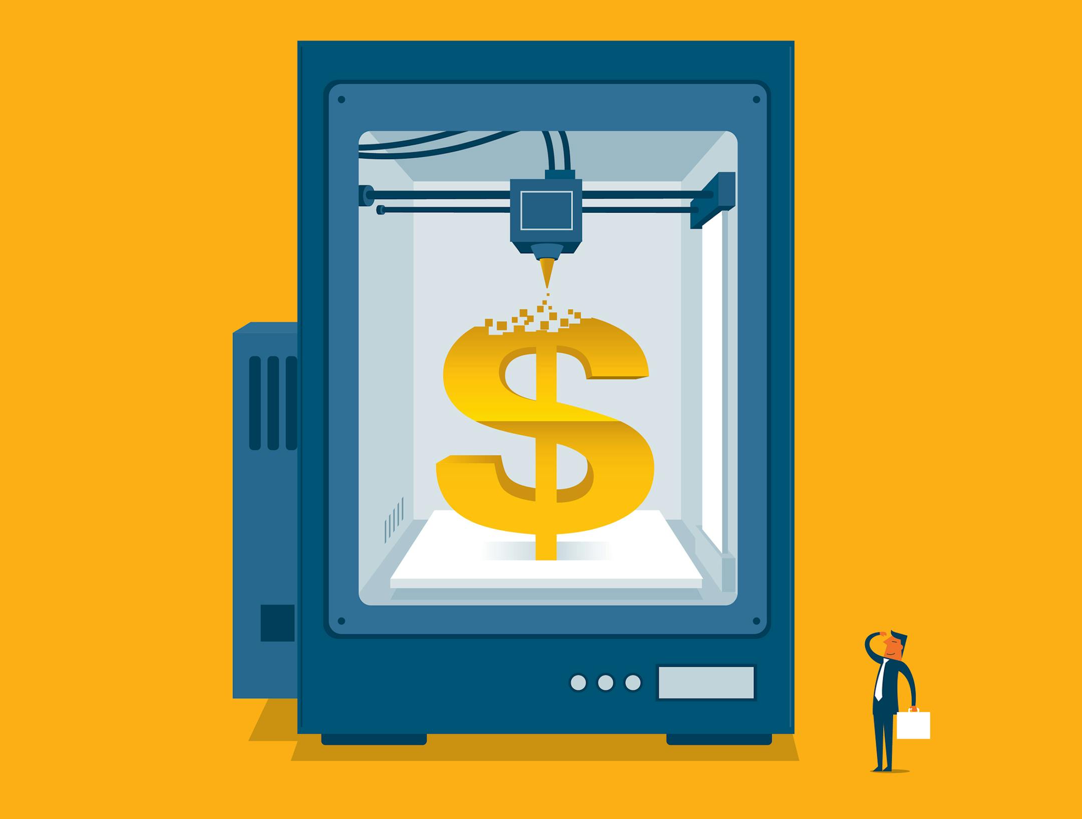 3d printer money machine istock