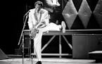 FILE - In this Oct. 17, 1986 file photo, Chuck Berry performs during a concert celebration for his 60th birthday at the Fox Theatre in St. Louis, Mo. 