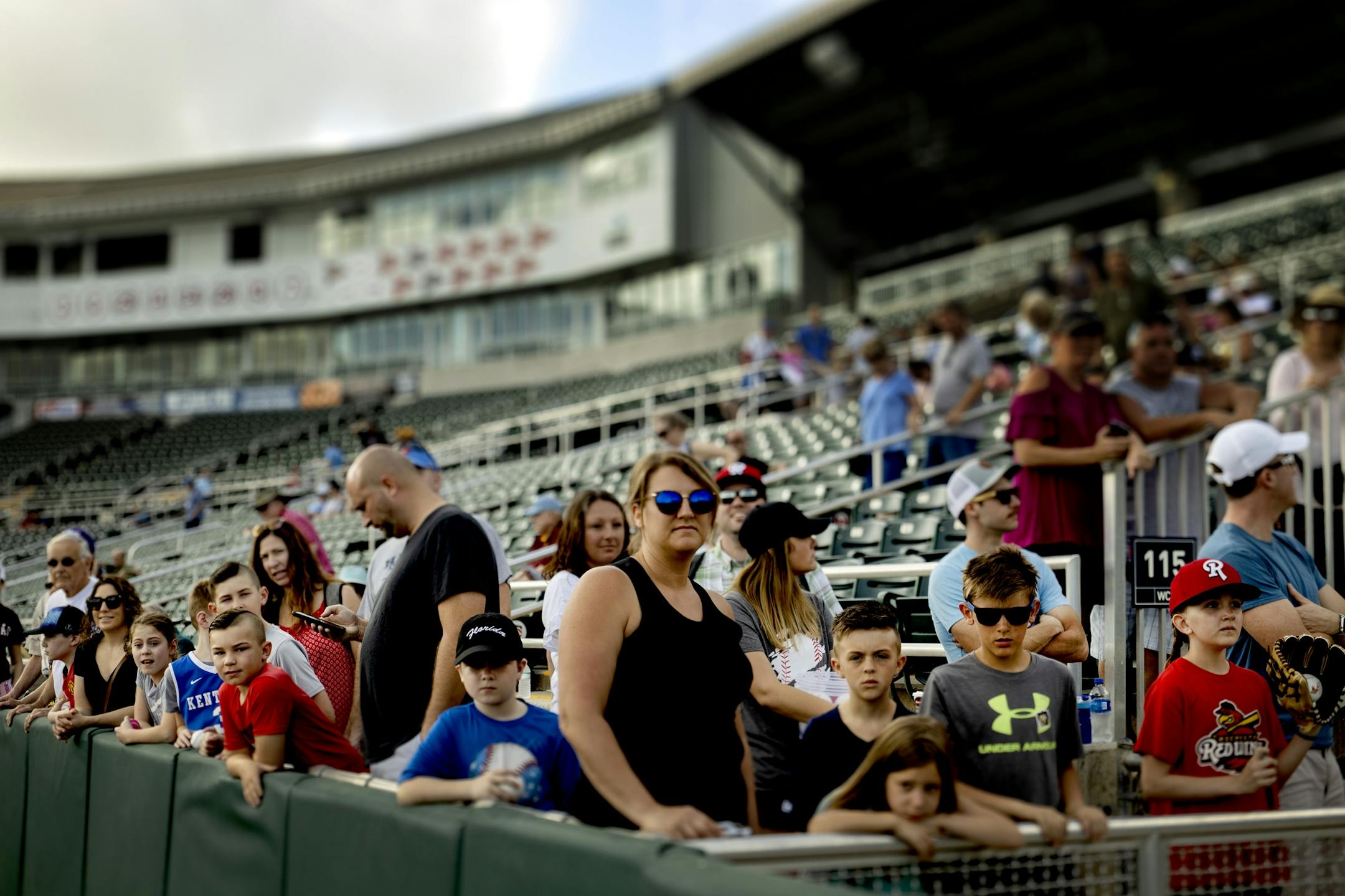 Fans waited for Minnesota Twins to come out for the first day of practice for position players.