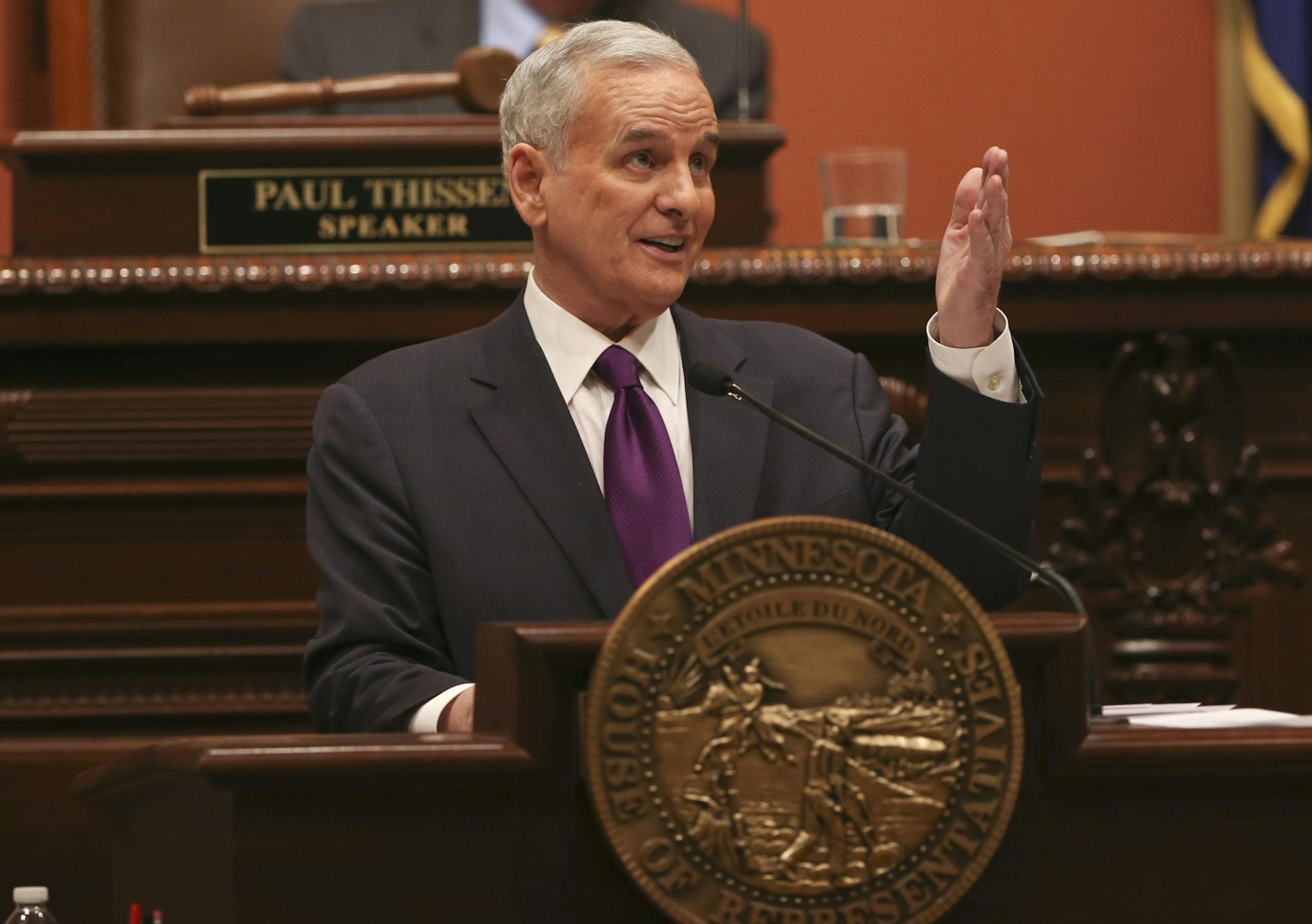 Gov. Mark Dayton delivered his State of the State Address on Feb. 6, 2013.