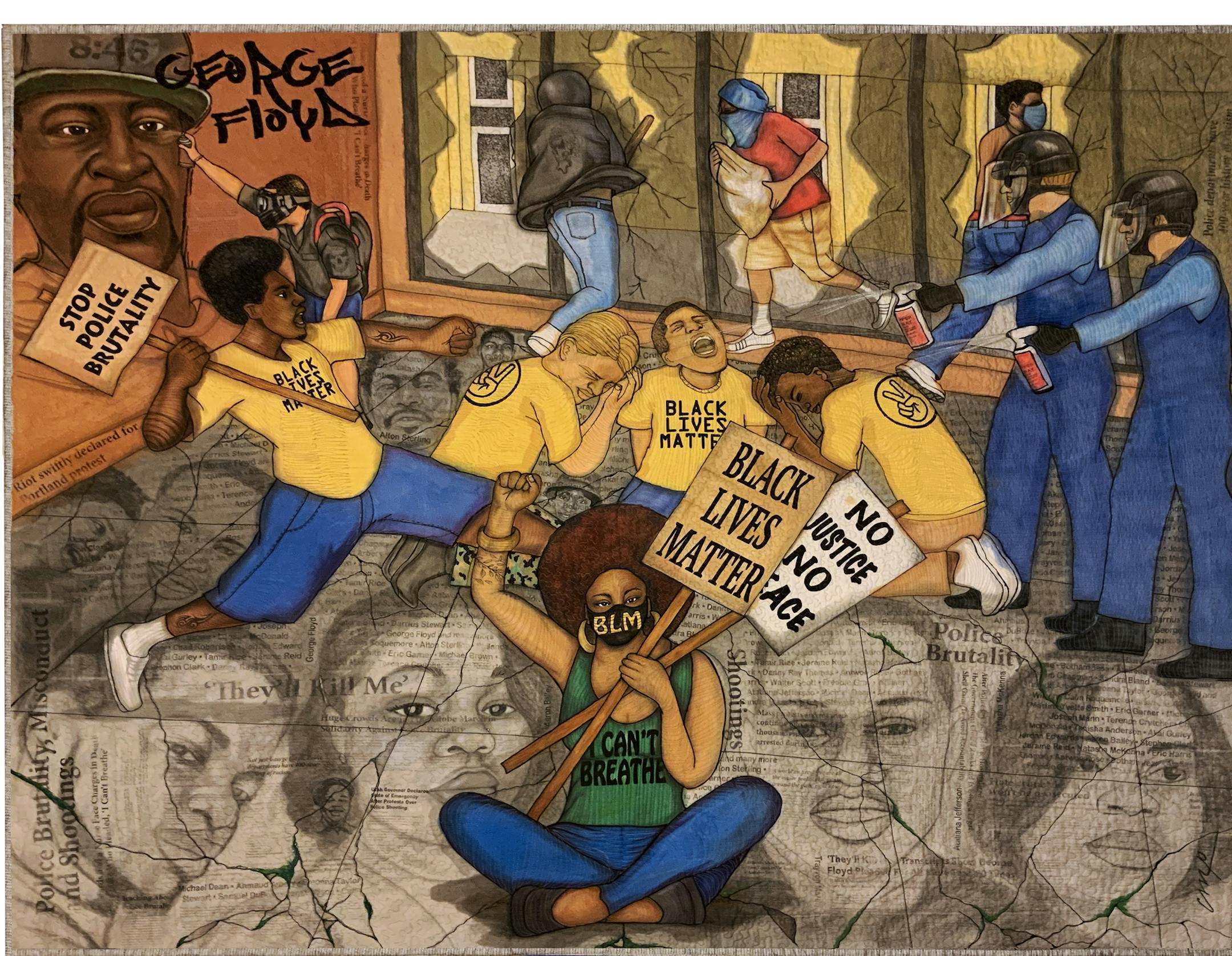 Provided by Textile Center
"Cracked Justice," by artist Carolyn Crump, is part of a group show of quilts opening next Tuesday at the Textile Center in Minneapolis.
