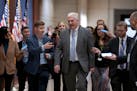 U.S. Rep. Tom Emmer, R-Minn., arrived at the U.S. Capitol on Monday to meet with fellow Republicans behind closed doors for the GOP leadership candida