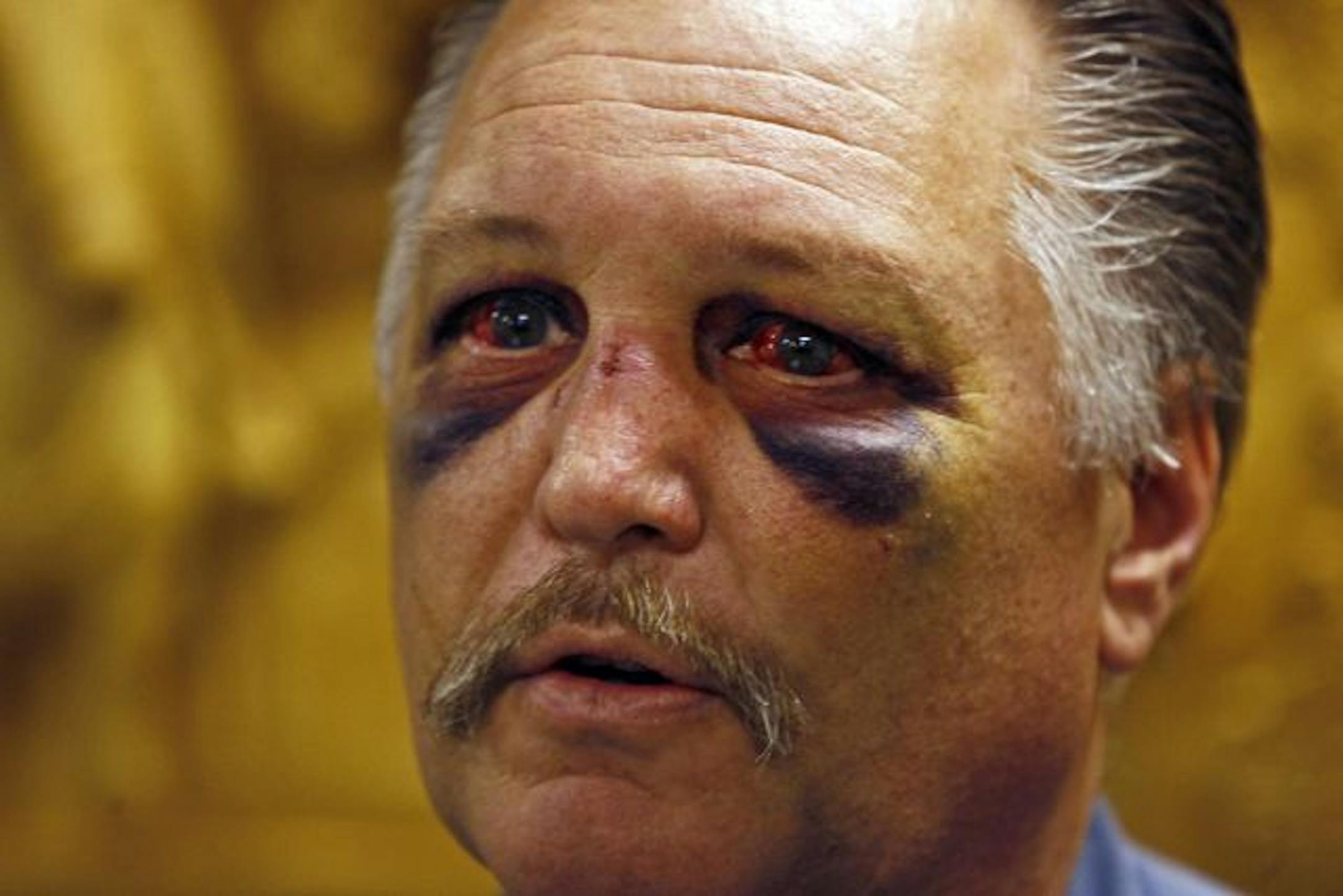 .Officer showed his emotion in expressing his sorrow about the killing of a police officer.