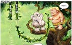 Sack cartoon: Donald's way