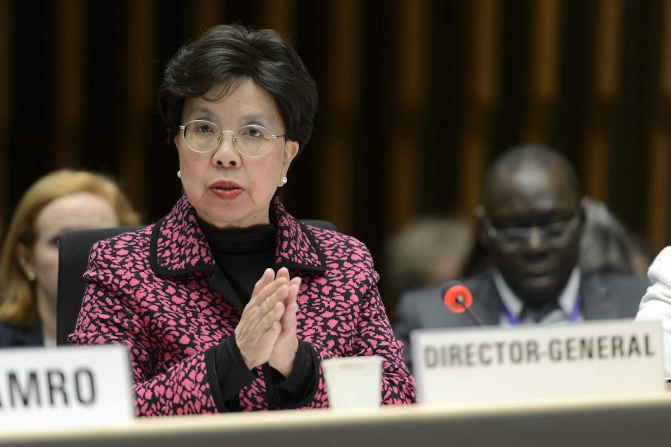 China's Margaret Chan, General Director of the World Health Organization, WHO, speaks about the Information Session on Zika virus for WHO Member States, during a WHO Executive Board session, at the World Health Organization (WHO) headquarters in Geneva, Switzerland, Thursday, Jan. 28, 2016.