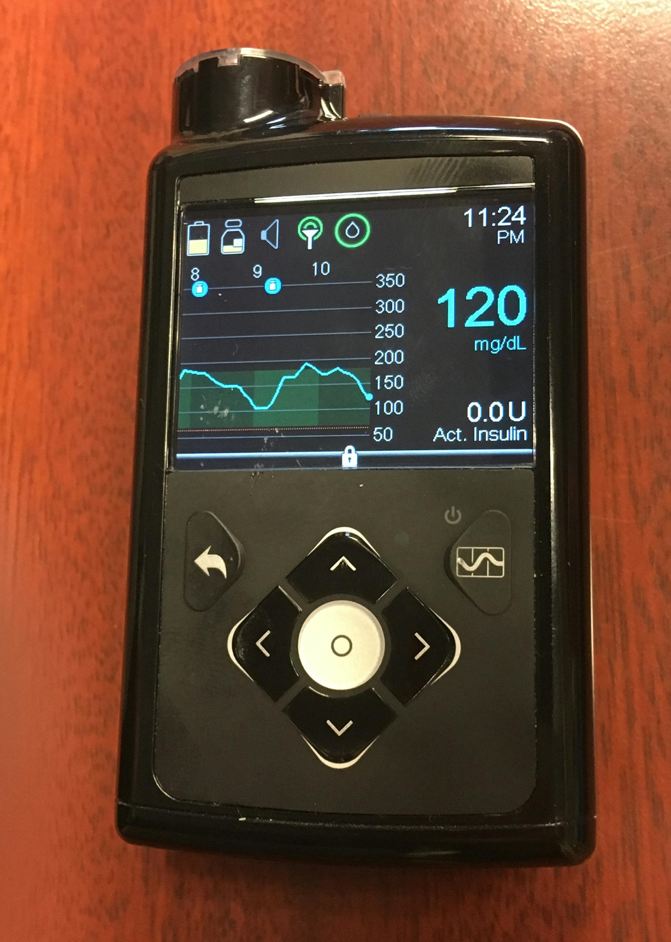 The Medtronic MiniMed 670G. The device can test a patient&#xed;s glucose level every five minutes, even during sleep, and then automatically adjust insulin doses to prevent the patient&#xed;s blood sugar level from going too high or too low. Medtronic is in the process of rolling out the device, with availability expanding this summer. Right now the device is only available through Medtronic&#xed;s &#xec;Priority Access&#xee; program, which ends enrollment on April 28. ] Joe Carlson - Star Tribu