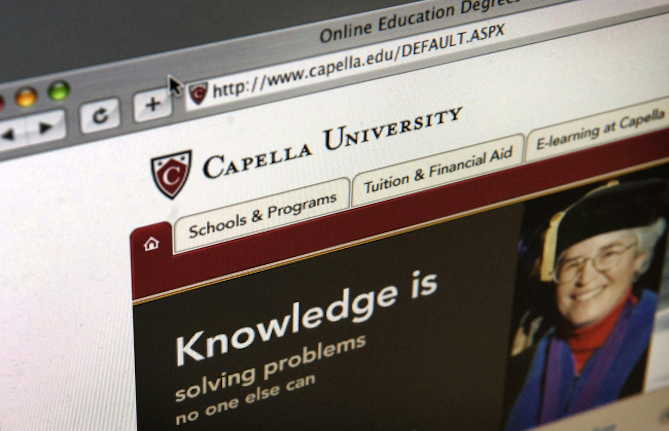 GLEN STUBBE � gstubbe@startribune.com Capella University website