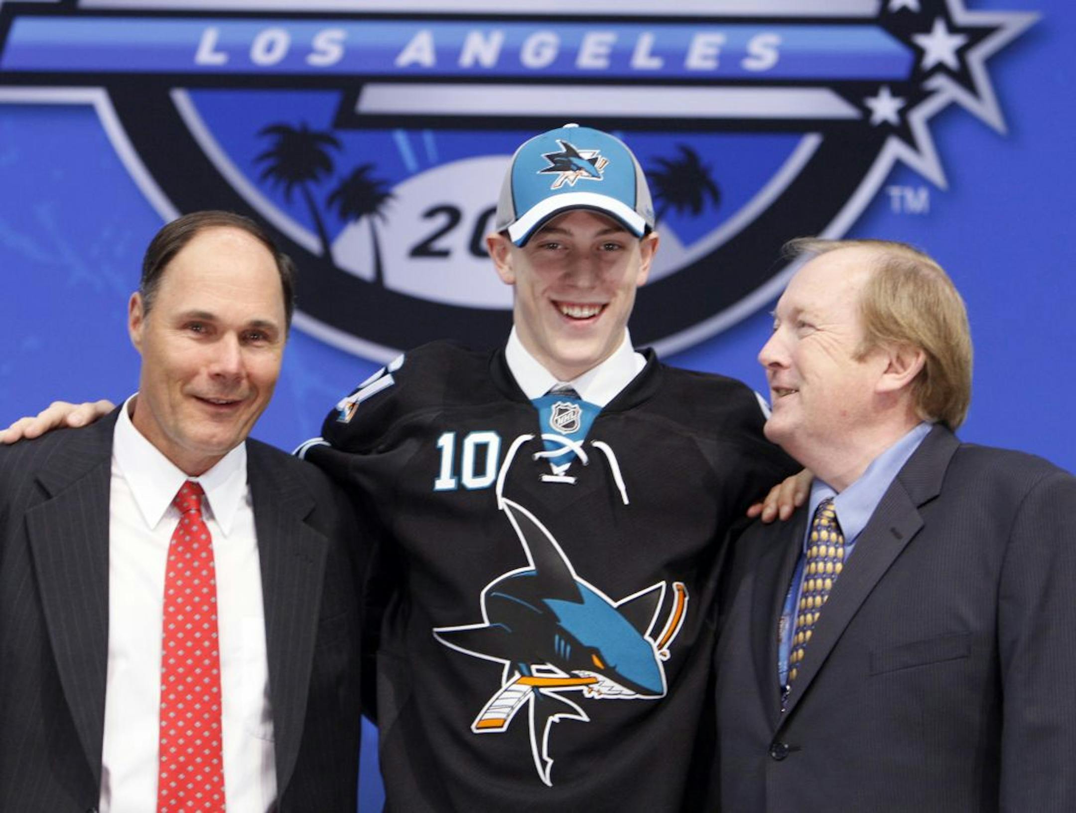 Charlie Coyle after he was drafted in the first round last year by San Jose.