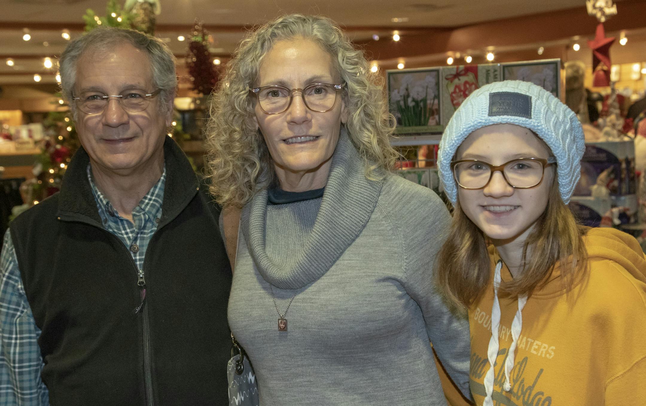 Herb, Betsy & Svetlana LePlatt at the Winter Lights display at the Minnesota Landscape Arboretum. ] Special to Star Tribune, photo by Matt Blewett, Matte B Photography, matt@mattebphoto.com, Minnesota Landscape Arboretum, Nov. 29, 2018, Chaska, Minnesota, SAXO 1006830611 FACE121618