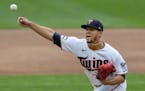 Twins starting pitcher Jose Berrios in the third inning.
