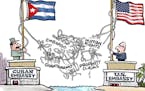 Sack cartoon: U.S.-Cuba relations