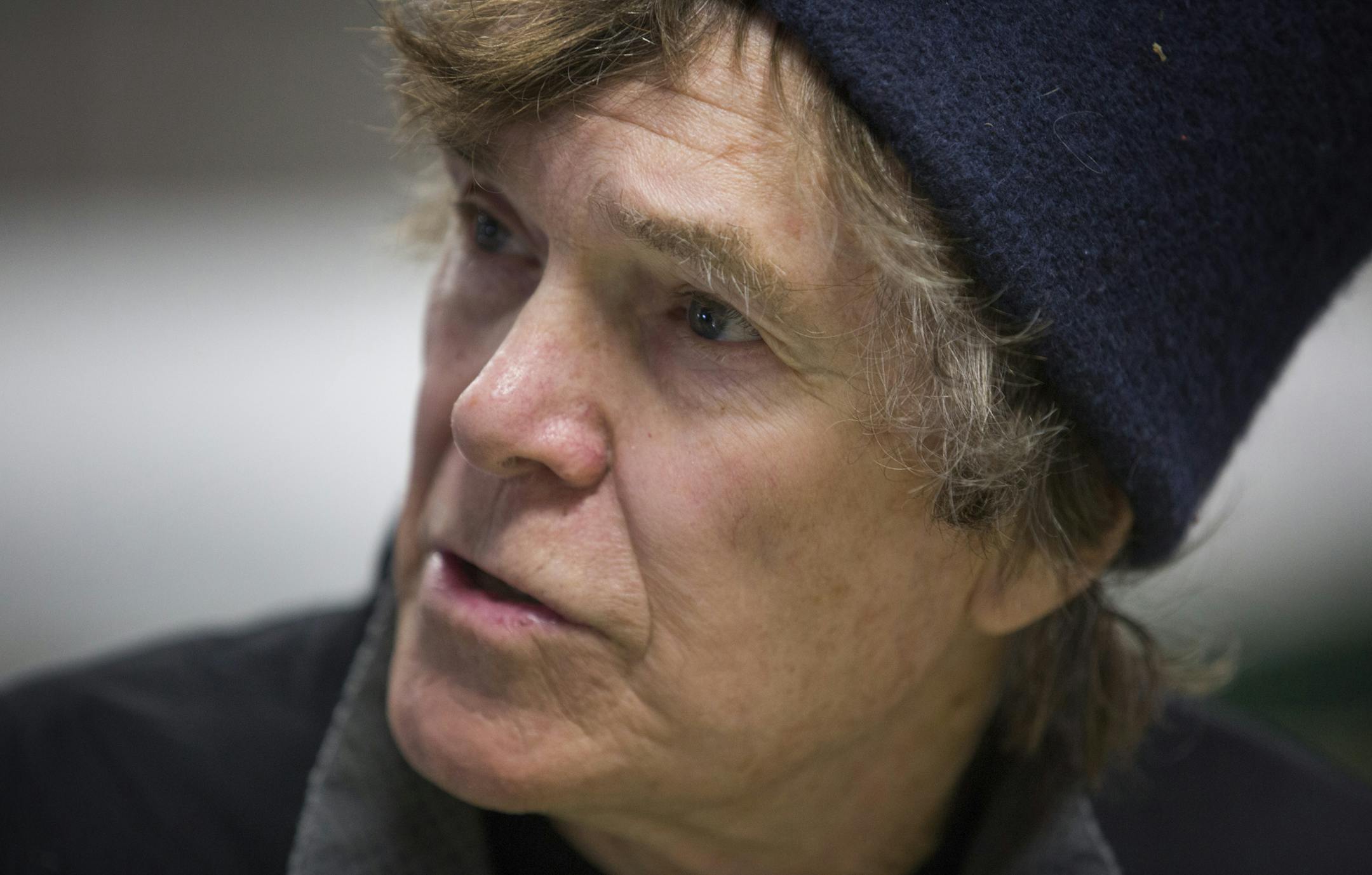 Will Steger, who will leave in coming weeks to canoe the boundary waters, east to west, as they break up with ice, visited North Star canoes in Princeton to check out his modified canoe made by Ted Bell. ] BRIAN PETERSON ï brianp@startribune.com Princeton, MN - 2/24/2015