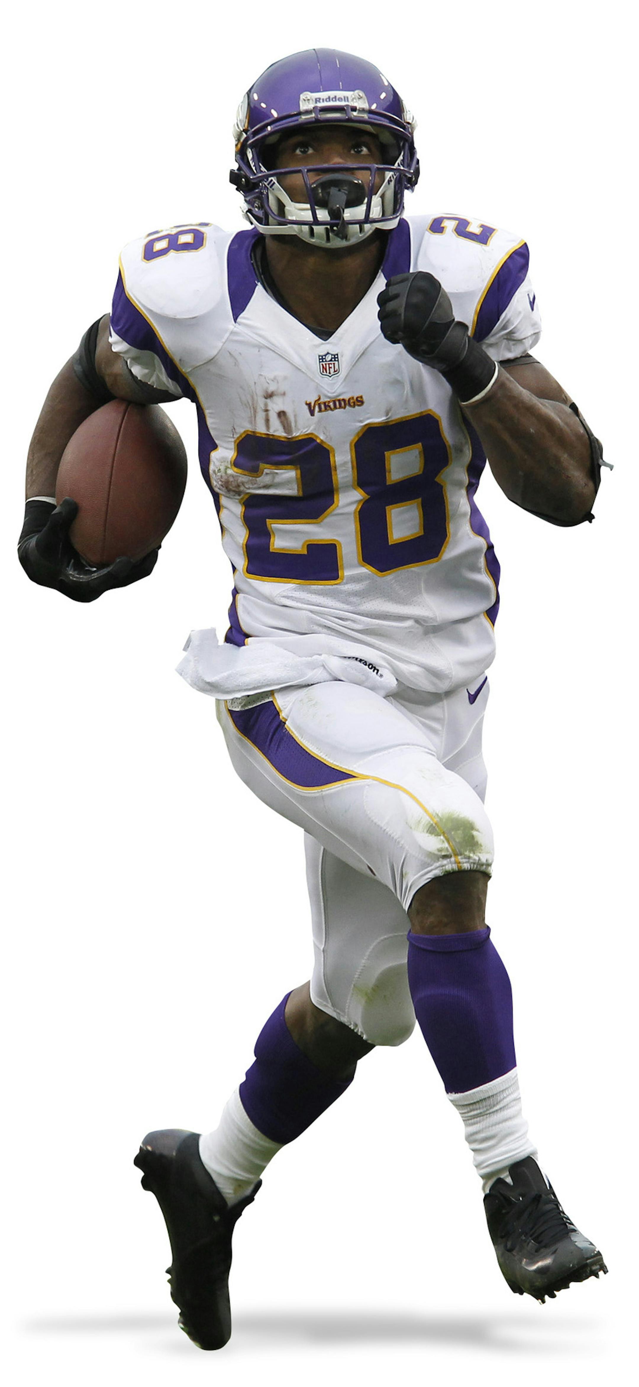 Minnesota Vikings running back Adrian Peterson rushes against the Green Bay Packers during an NFL football game Sunday, Dec. 2, 2012, in Green Bay, Wis. (AP Photo/Matt Ludtke) ORG XMIT: OTKWIML127