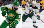 Wild forwards Pat Maroon, left, and Connor Dewar were coveted by other teams at the NHL trade deadline Friday afternoon.