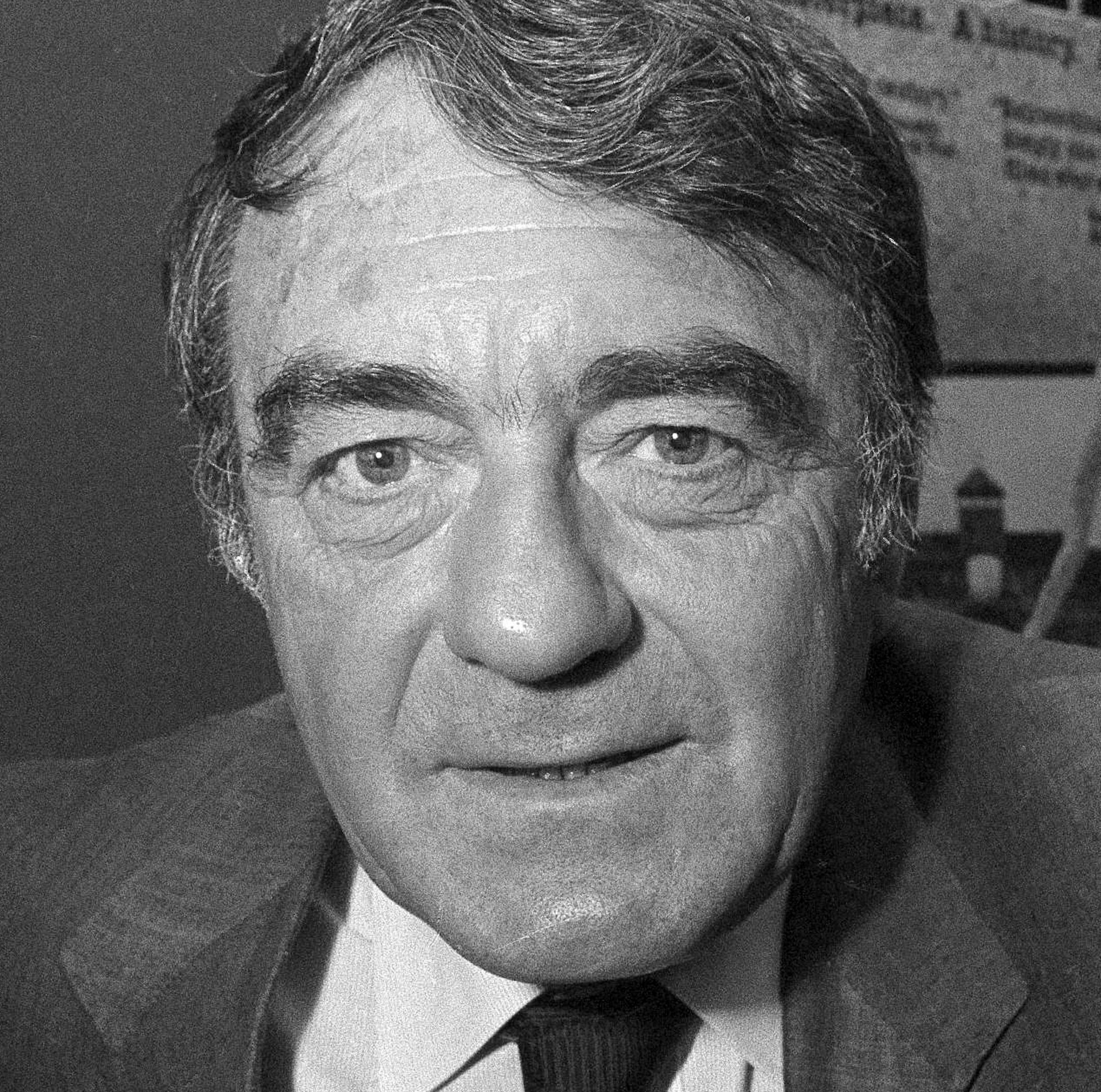 FILE - In this May 28, 1986, file photo, French filmmaker Claude Lanzmann poses in Los Angeles while discussing his film "Shoah," a 9½-hour epic about the Holocaust widely considered one of the greatest documentary films of all time. Lanzmann died Thursday morning in Paris, according to Gallimard, the publisher of his autobiography. He was 92. (AP Photo/Mark Terrill, File)