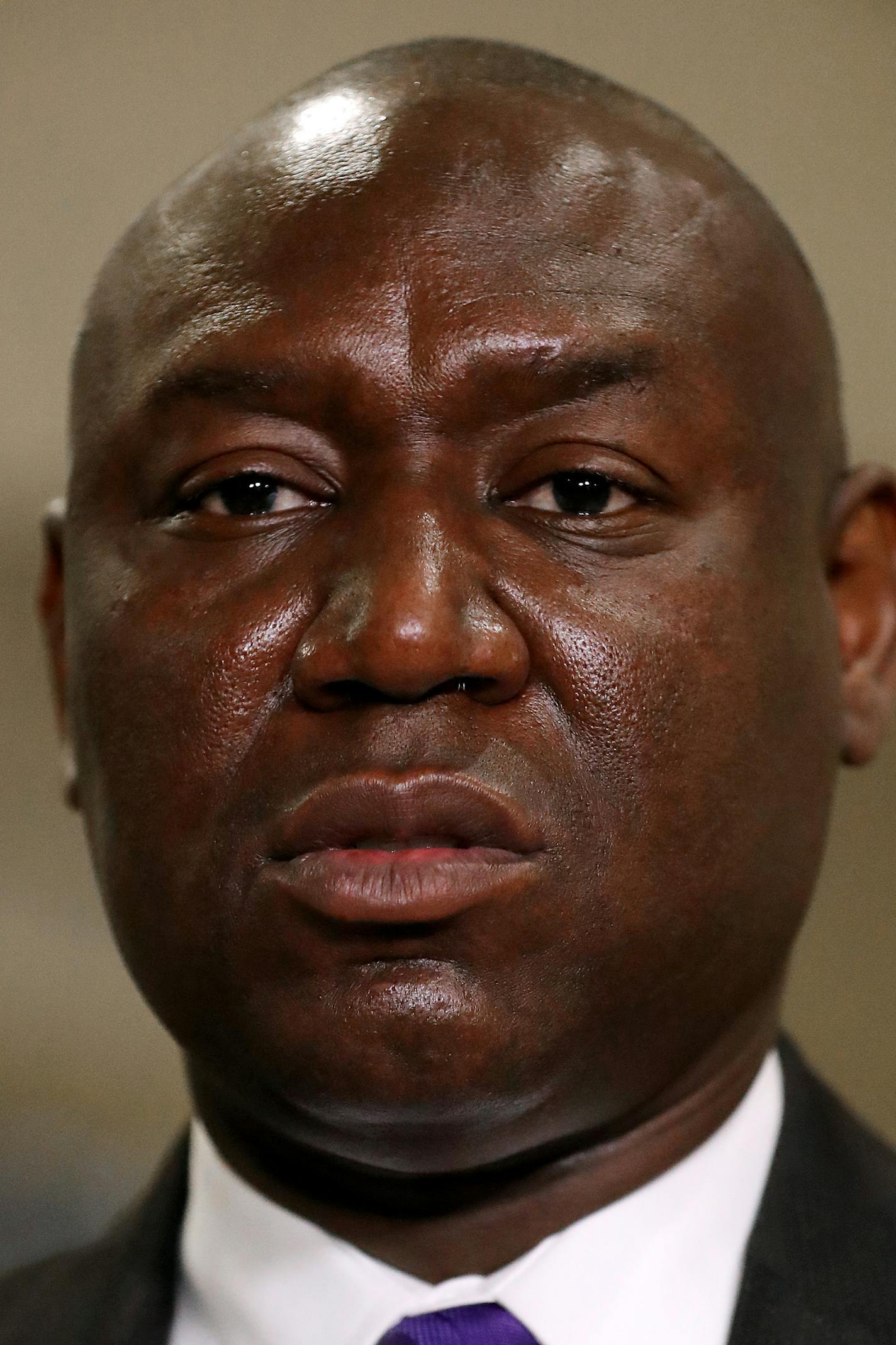 Lawyer Benjamin Crump, who is representing the family of George Floyd, makes a brief statement during a break in a House Judiciary Committee hearing about police and law enforcement accountability in the U.S. Capitol Visitors Center June 10, 2020 in Washington, DC. (Chip Somodevilla/Getty Images/TNS) ORG XMIT: 1703849