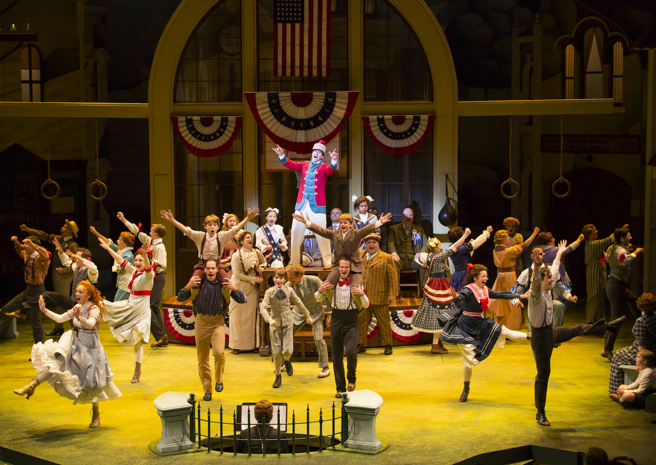 The cast of "The Music Man" at the Guthrie Theater.