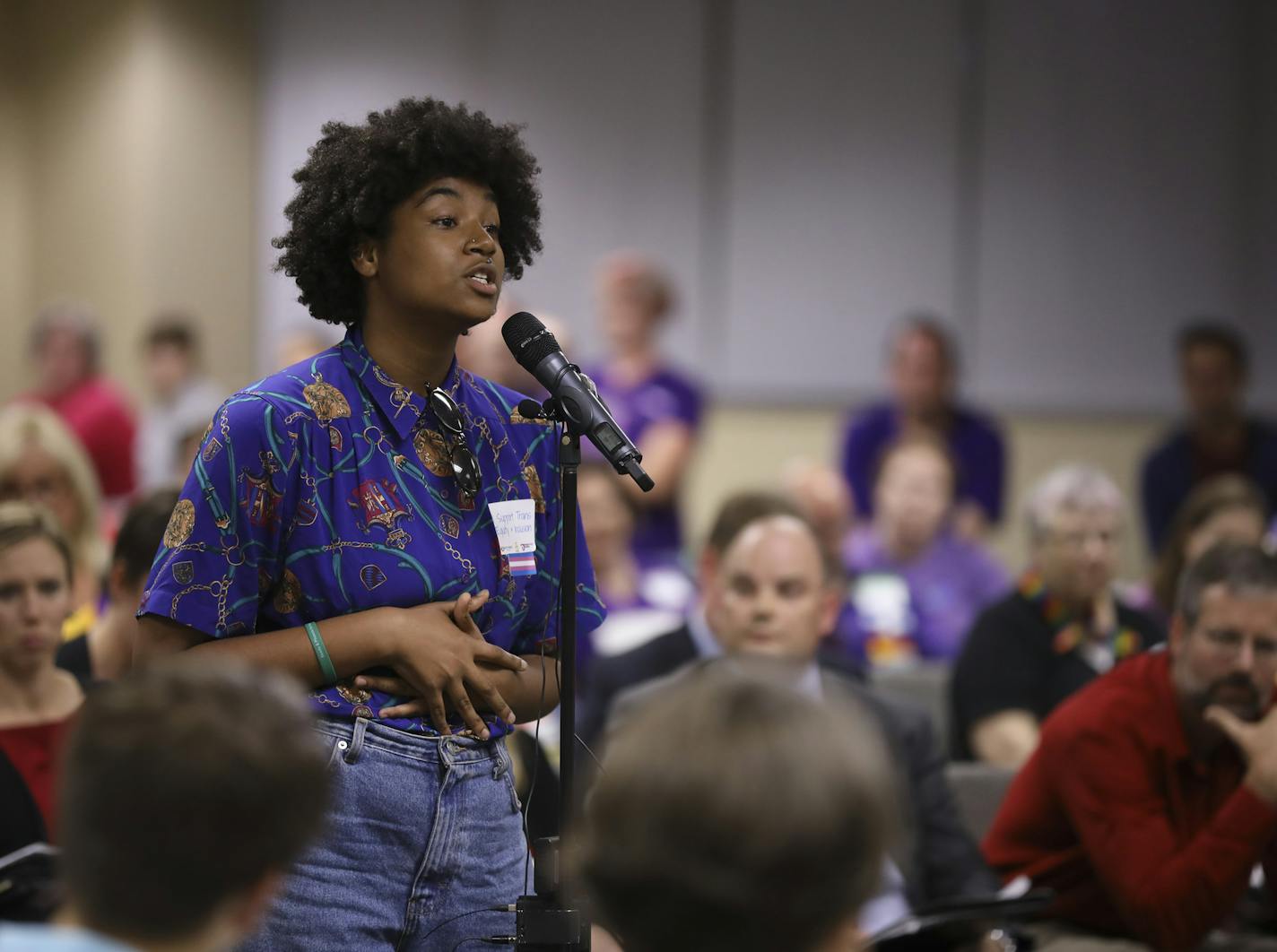 Zeam Porter, a transgender college student spoke in support of the adoption of the toolkit, as did his mother, Ea McMillan Porter. ] JEFF WHEELER &#xef; jeff.wheeler@startribune.com The Minnesota Department of Education's School Safety Technical Assistance Council adopted a ""Toolkit" for schools to use to ensure safe environments for transgender and gender nonconforming students Wednesday afternoon, July 19, 2017 after hearing nearly two hours of public comment during a meeting at their headqua