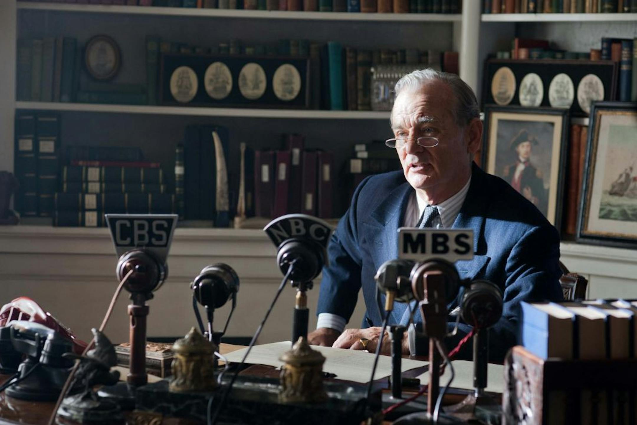 FILE - This undated publicity film image released by Focus Features shows Bill Murray as Franklin D. Roosevelt in a scene from "Hyde Park on Hudson."