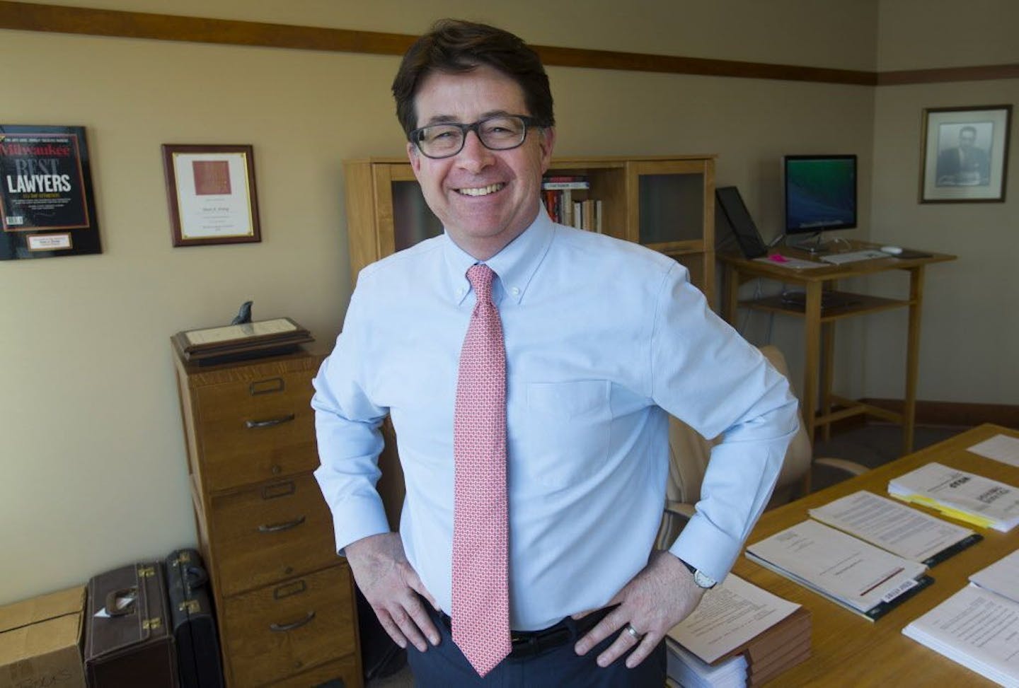 In the wake of a Netflix documentary on convicted murderer Steven Avery, defense attorney Dean Strang and Jerome Buting have become internet sensations. Strang is shown on Wednesday, Jan. 6, 2016, at his firm's office in Madison, Wis.