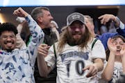 Timberwolves fans celebrated during Game 2 against Phoenix.