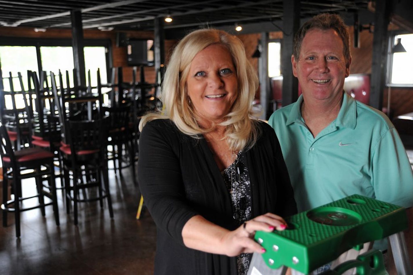 Cyndy Shackelford is manager and Rick Casper owner were working hard on Monday April, 2012 to get Casper's Cherokee of Eagan ready for re-opening.The restaurant was destroyed by fire last fall, and will celebrate its return on May 6 with an event to honor local firefighters. Many employees have stuck with the family-run restaurant.