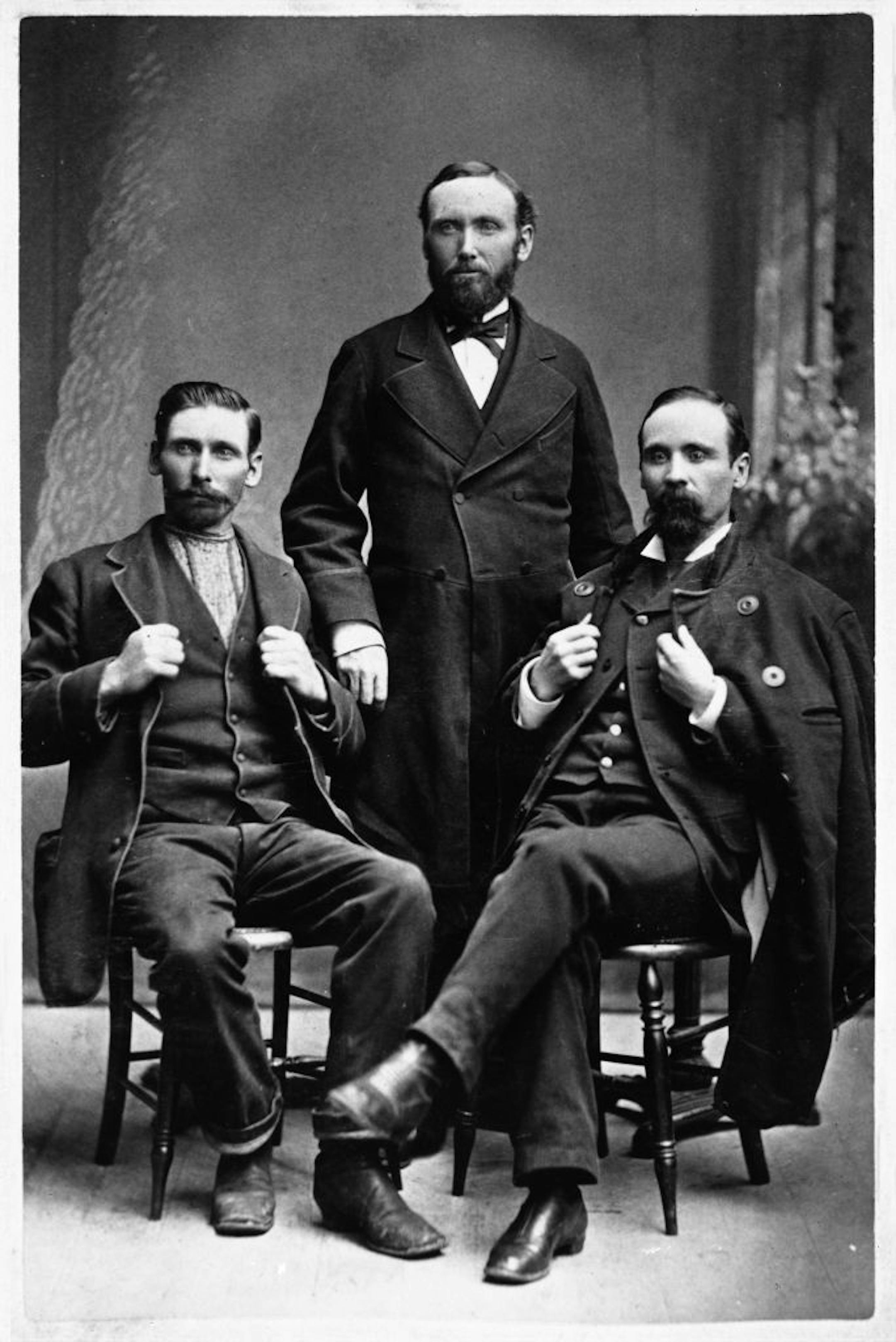 Thomas Christie (center), part of the Minnesota Historical Society Twitter Civil War re-enactment