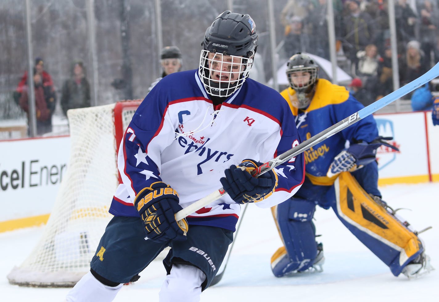 Mahtomedi scoring leader Luke Posner. Photo by Cheryl Myers, SportsEngine