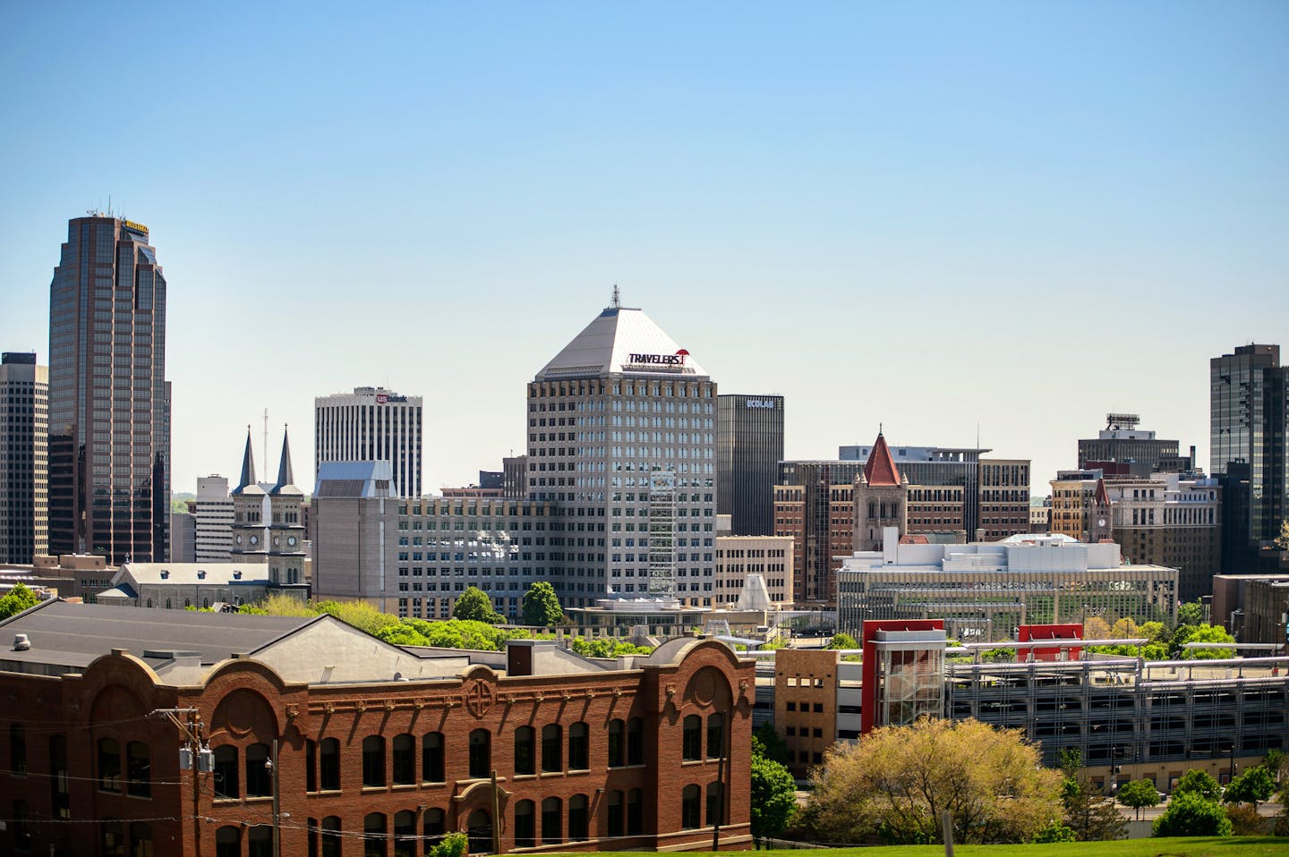 The St. Paul skyline. Seen from Cathedral of St. Paul. ] GLEN STUBBE * gstubbe@startribune.com , Thursday, May 21, 2015