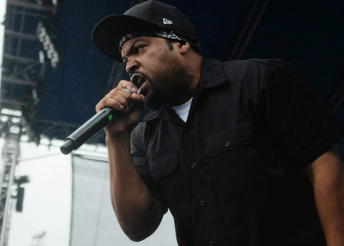 Ice Cube performed the final set of the 2015 Soundset Music Festival. ] Mark Vancleave - mark.vancleave@startribune.com * The eighth annual Soundset music festival played out amid rain showers Sunday, May 24, 2015 at Canterbury Park in Shakopee, Minn.