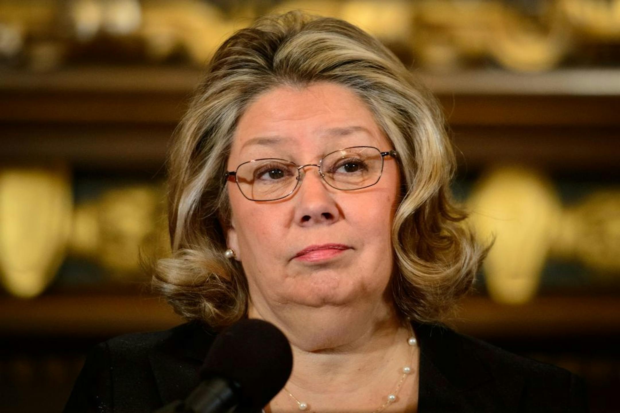 Lt Governor Yvonne Prettner Solon responded to a reporters question about whether she was "frozen out" of Governor Dayton's administration after she announced she would not run again for the job. Tuesday, January 14, 2014