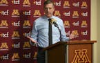 Gophers Athletic Director Mark Coyle spoke to the media shortly after the announcement of a 7-year contract extension for football head coach P.J. Fle