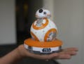 Sphero's BB-8 droid toy is controlled with a smartphone or tablet app and responds to basic voice commands.