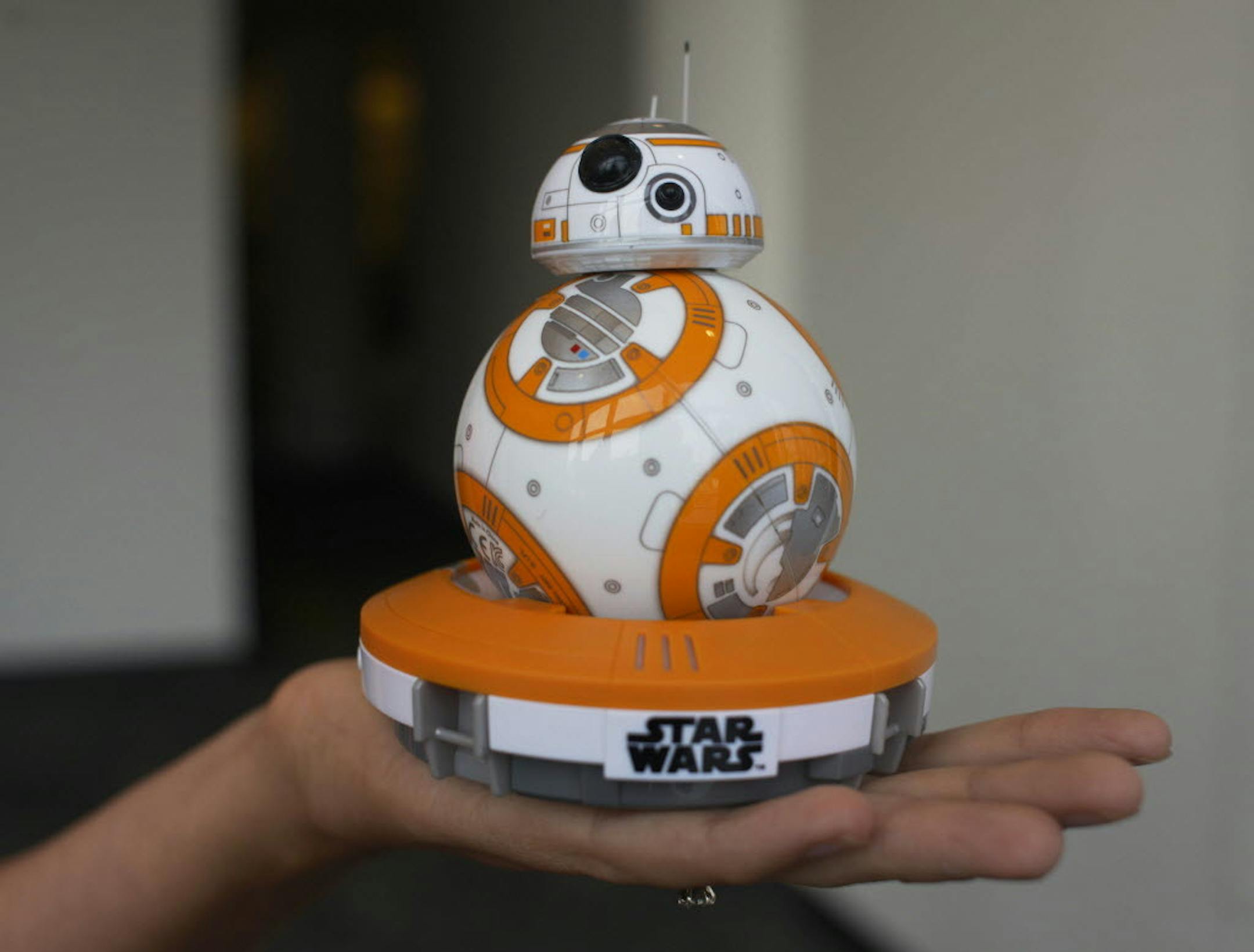 Sphero's BB-8 droid toy is controlled with a smartphone or tablet app and responds to basic voice commands.