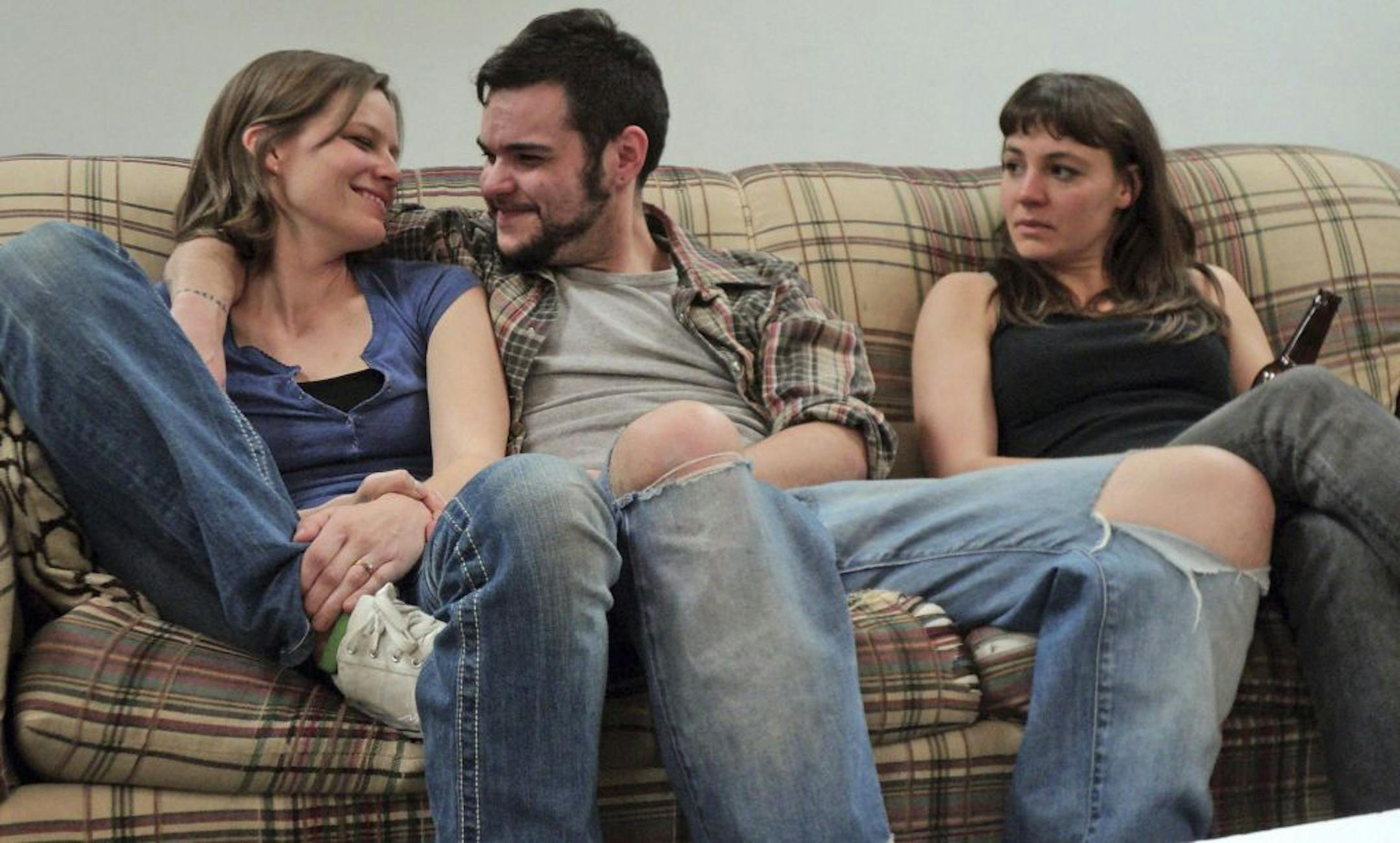 Becka Linder, Anthony Neuman and Lindsay Marcy in "Where We're Born"