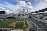 The Minnesota Twins practice in an empty Target Field for the first time since Spring Training Friday.