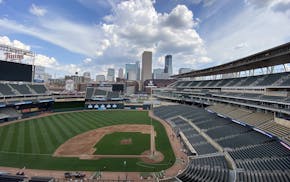 The Minnesota Twins practice in an empty Target Field for the first time since Spring Training Friday.