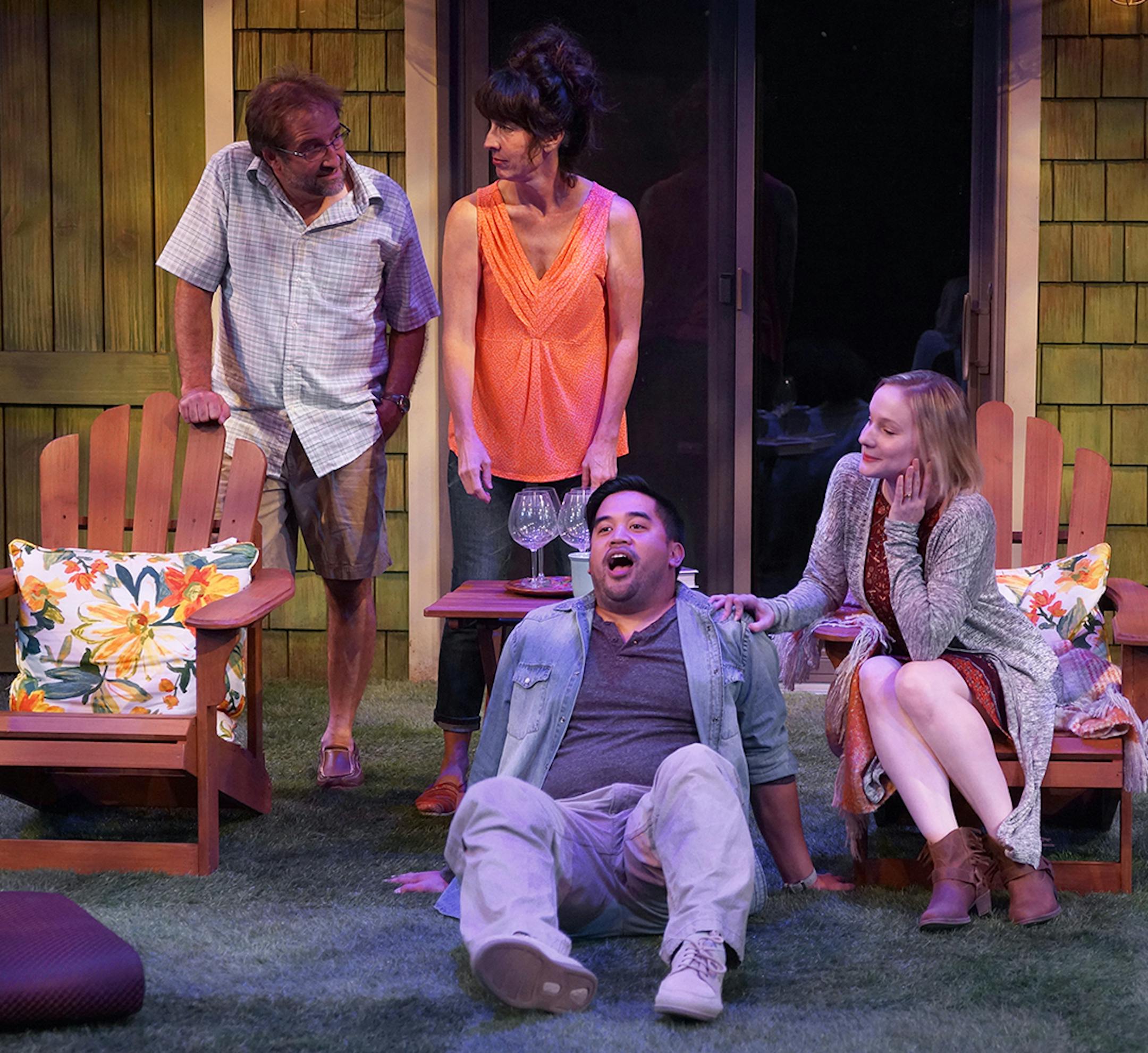 Petronella J. Ytsma "The Realistic Joneses" at Park Square Theatre. From left, JC Cutler, Angela Timberman, Eric "Pogi" Sumangil and Jane Froiland