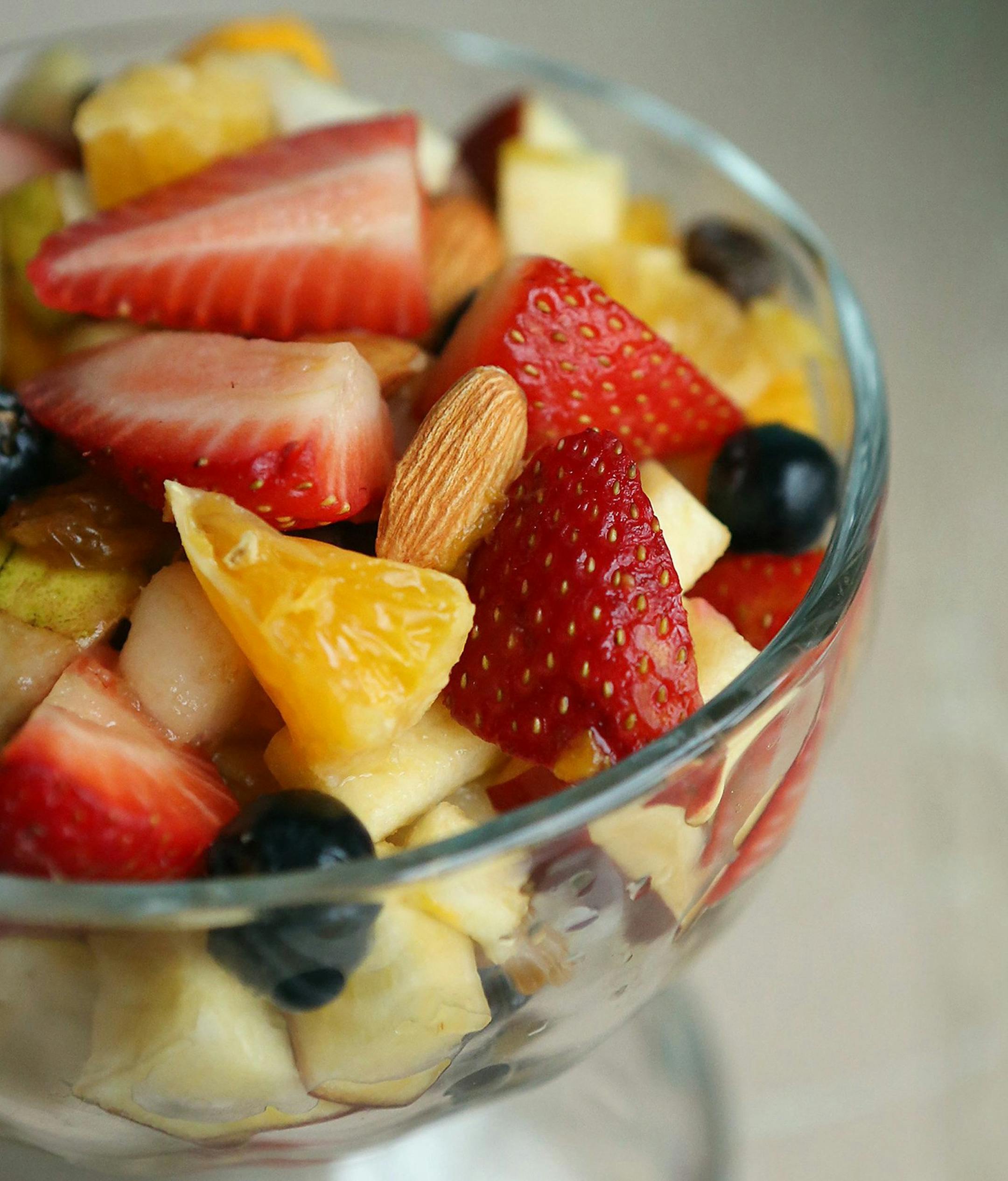 Brunch has practically become a required event on Easter Sunday. One menu suggestion includes fruit salad with port reduction glaze. (Stephanie S. Cordle/St. Louis Post-Dispatch/MCT) ORG XMIT: 1151495