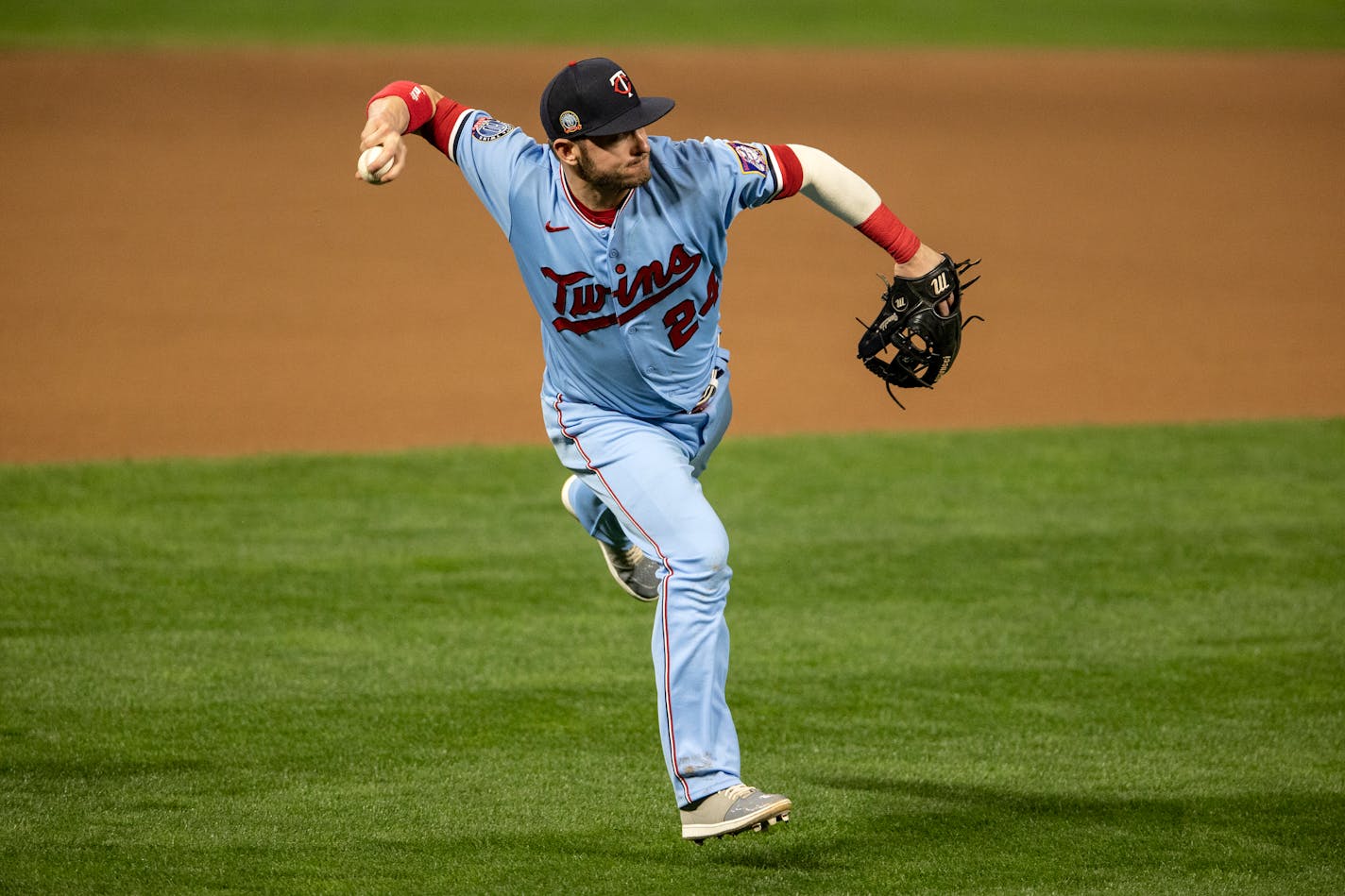 The Twins left third baseman Josh Donaldson off the wild-card series playoff roster because of a still-tender right calf injury.