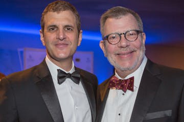 University of Minnesota President Eric Kaler appeared with Guthrie Theater Artistic Director Joseph Haj at the 2017 Guthrie Theater Gala: La Grande Ja