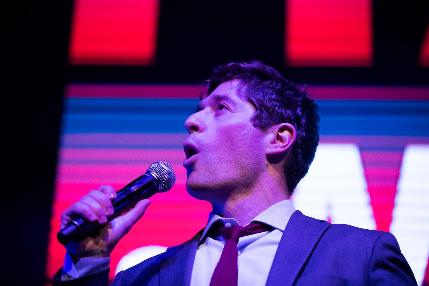 Minneapolis Mayor Jacob Frey speaks during the Inclusion Party. ] LEILA NAVIDI ï leila.navidi@startribune.com BACKGROUND INFORMATION: The Esera Tuaolo Inclusion Party 2018 at the Pourhouse in downtown Minneapolis on Wednesday, January 31, 2018.