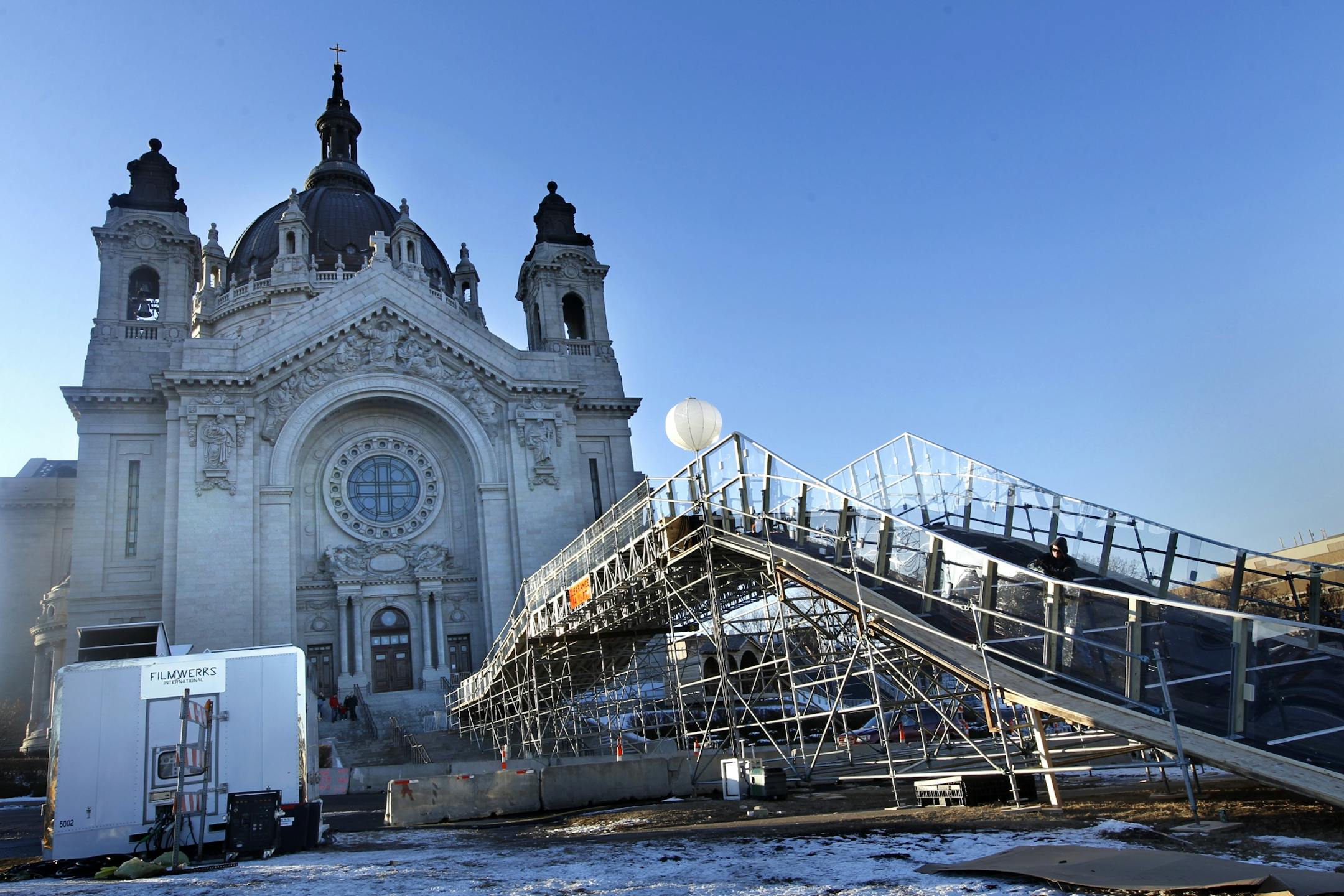 St Paul, MN is hosting the first of four Crashed Ice races held around the world, sponsored by Red Bull.