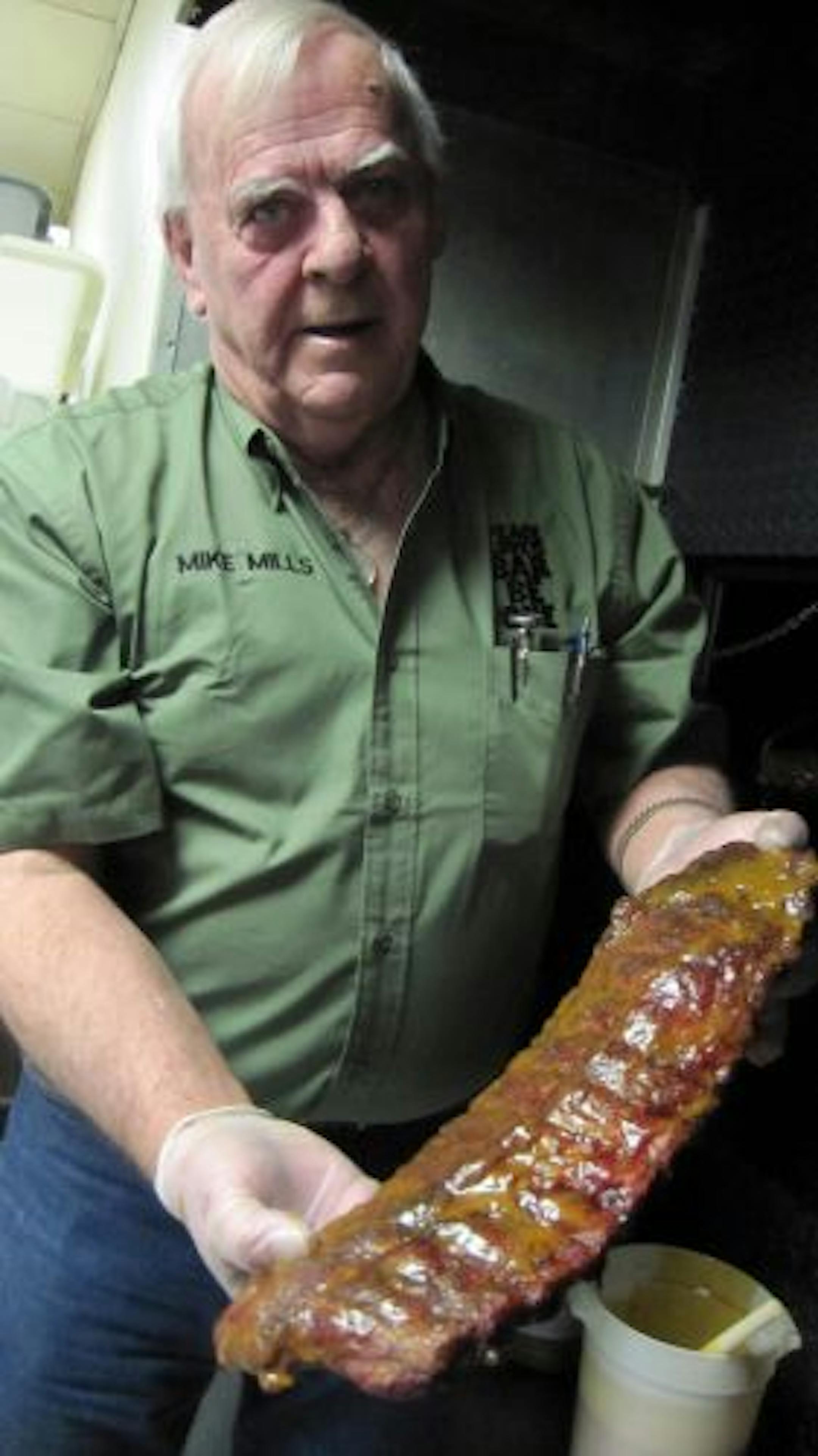 Mike Mills is pit master at 17th Street Bar & Grill in Murphysboro, Illinois.