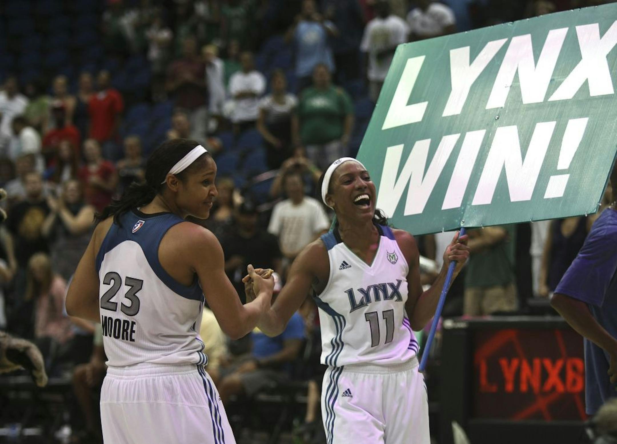Lynx Maya Moore and Candice Wiggins