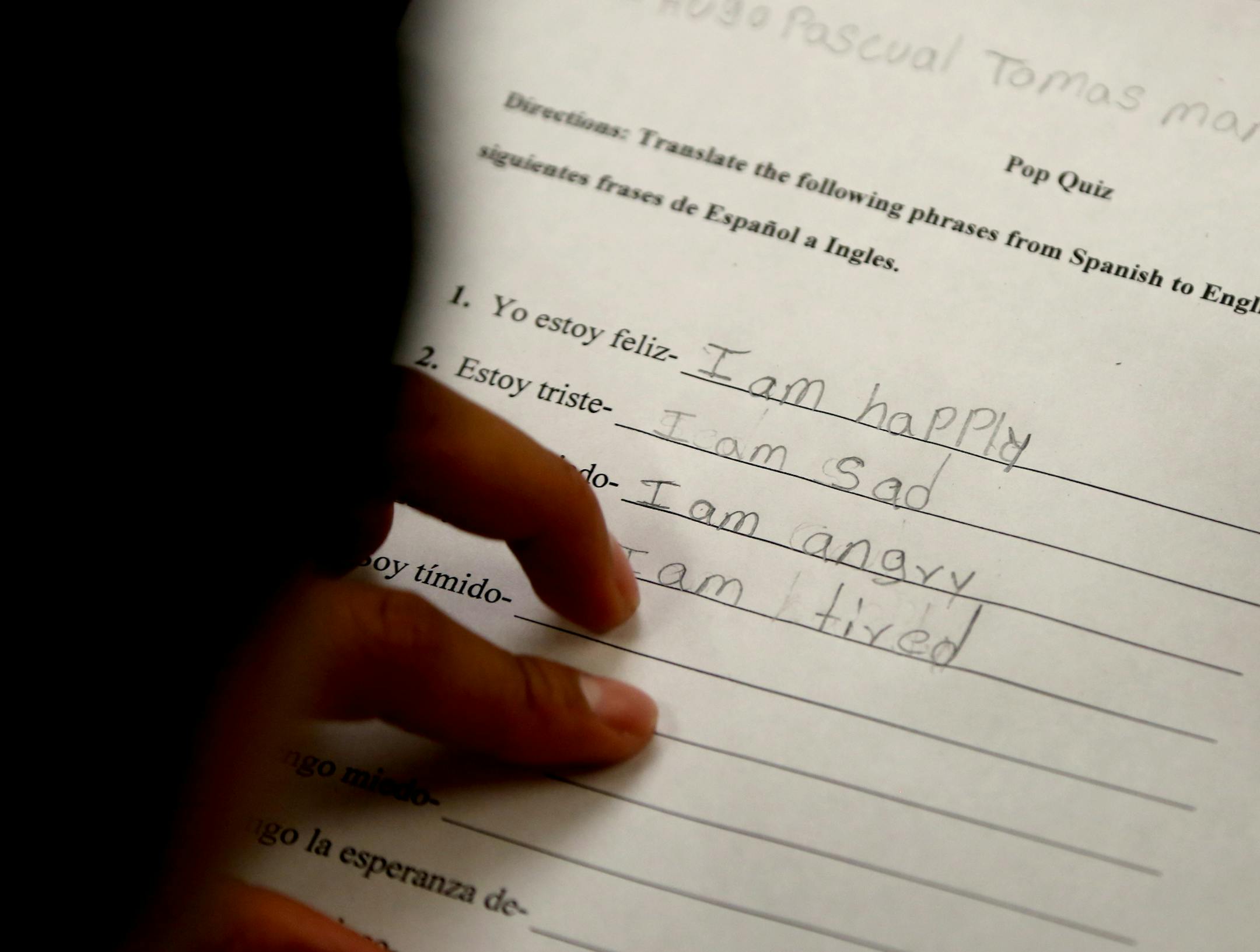Hugo Pascual Tomas goes to the Guatemalan Maya Center for tutoring after school. Hugo is an undocumented minor trying to navigate the U.S. legal system. (Mike Stocker/Sun Sentinel/TNS)