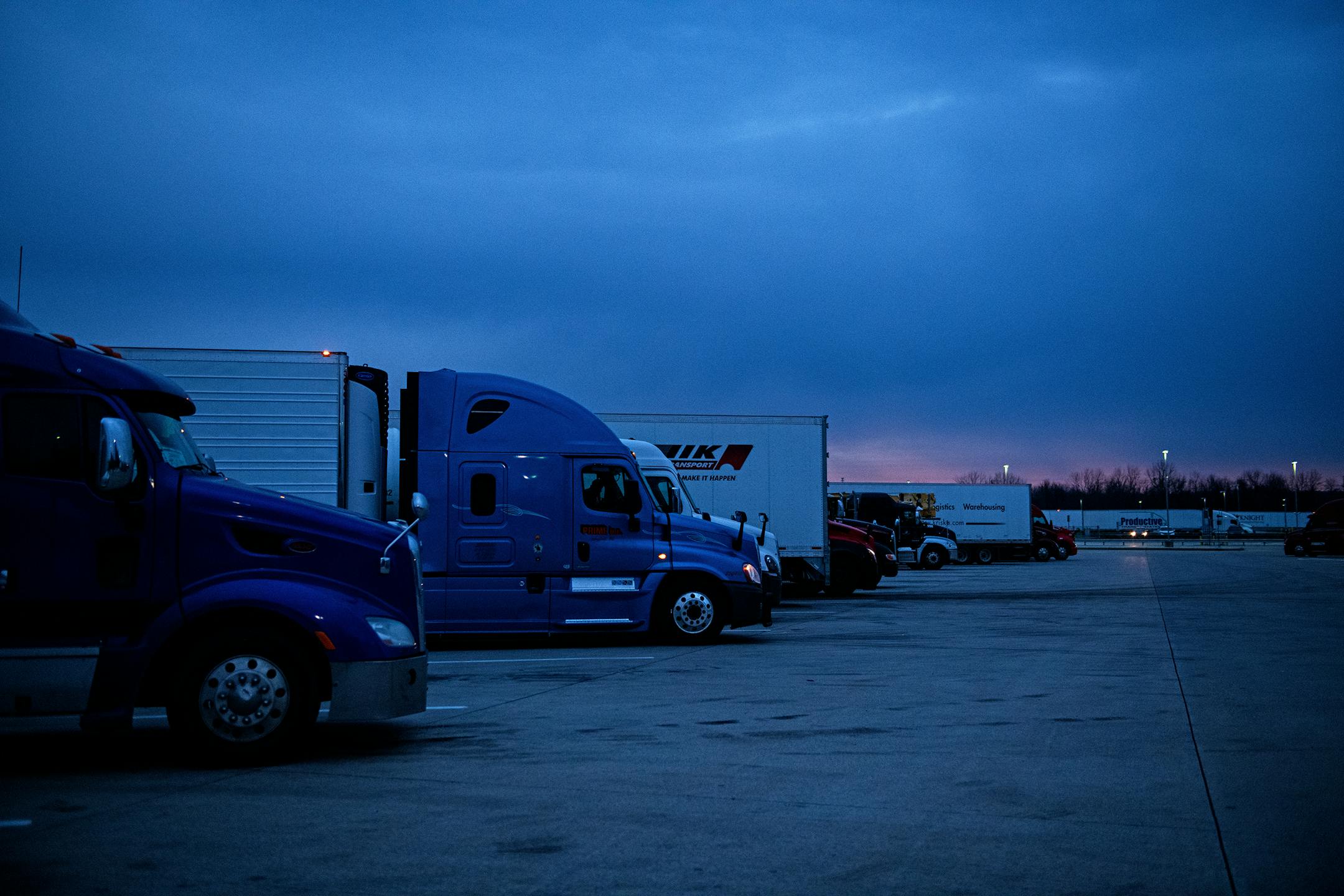 ALLENTOWN, PENN. — BC-OPINION-KAISER-SCHATZLEIN-TRUCKERS-ART-NYTSF — How Life as a Trucker Devolved Into a Dystopian Nightmare (Kriston Jae Bethel for The New York Times) — ONLY FOR USE WITH ARTICLE SLUGGED — BC-OPINION-KAISER-SCHATZLEIN-TRUCKERS-ART-NYTSF — OTHER USE PROHIBITED.