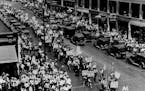 July 8, 1932 Hanger Marchers demonstrated in downtown Minneapolis (Story Mentions) demanding an #8 weekly relief grant. January 28, 1981 February 11, 